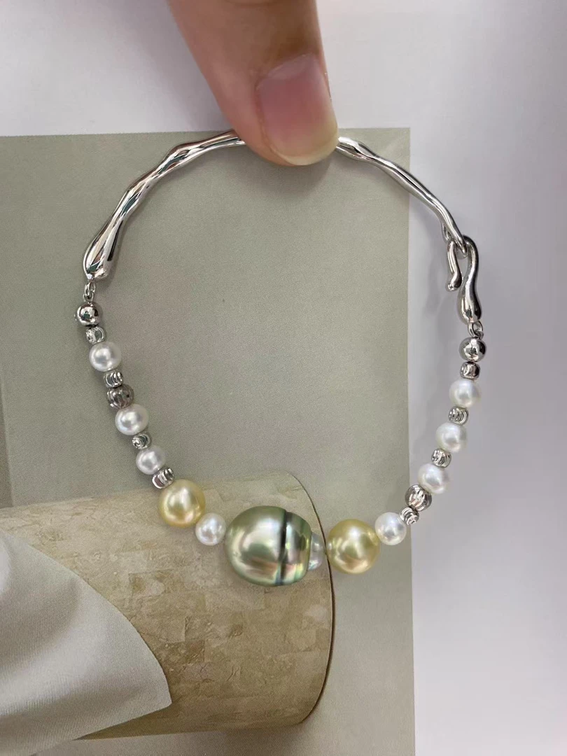 天然海水珍珠大溪地，时尚设计款