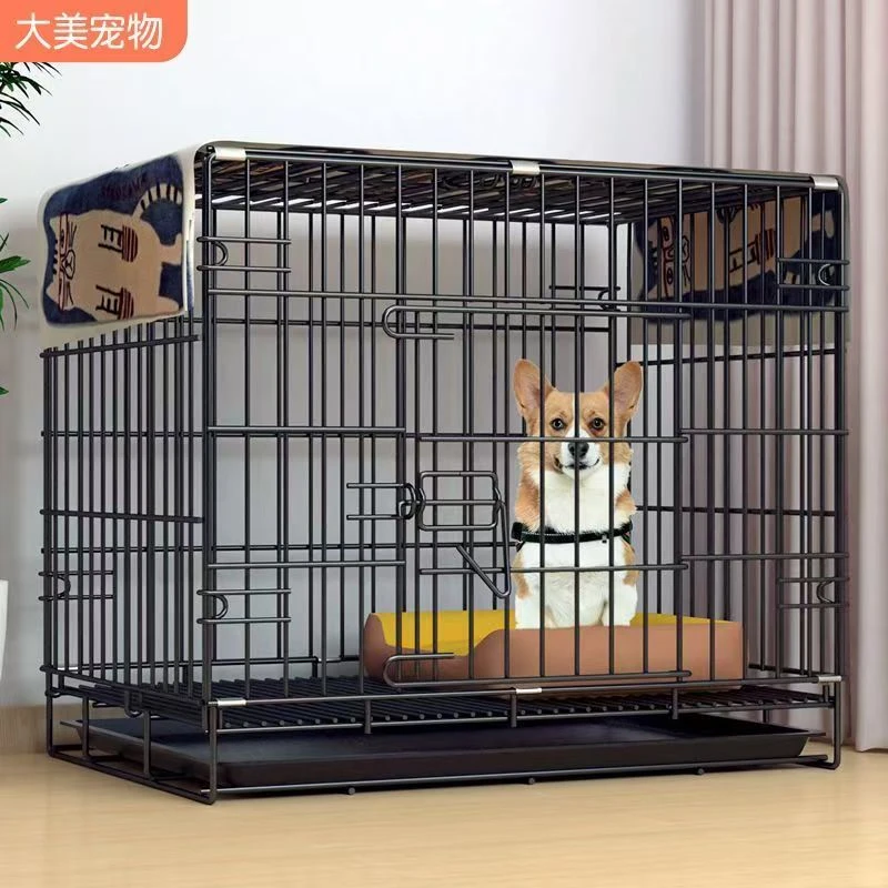 加粗可折叠狗笼子适合小型中型大型犬室内家用带厕所宠物笼