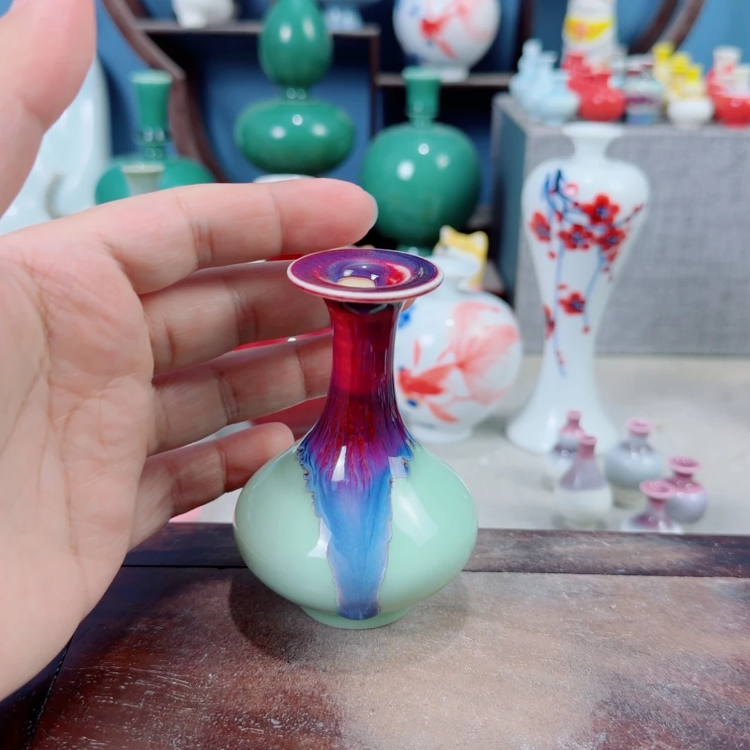 陶瓷手工小花器摆件