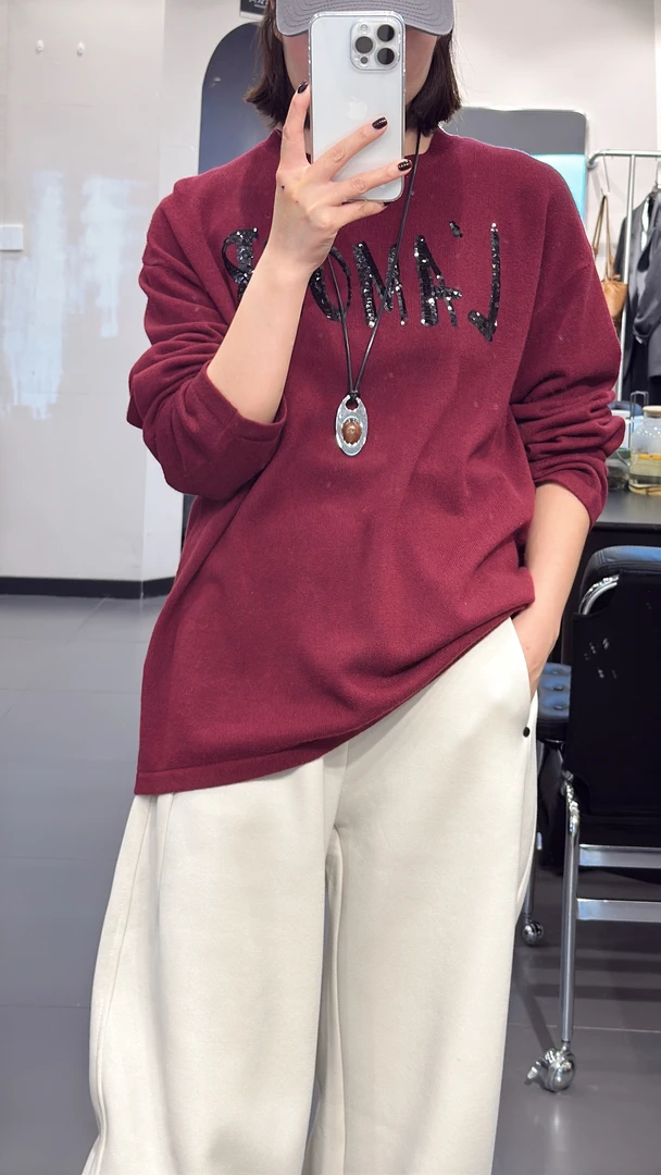 银家宽松版羊绒套头衫