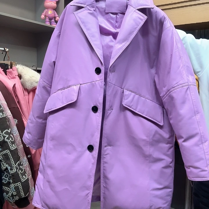 真皮绵羊皮女装羽绒外套