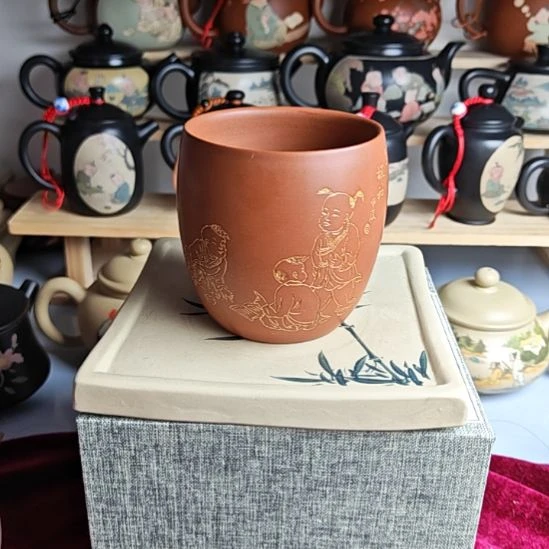 建水紫陶复烧主人杯4号200cc