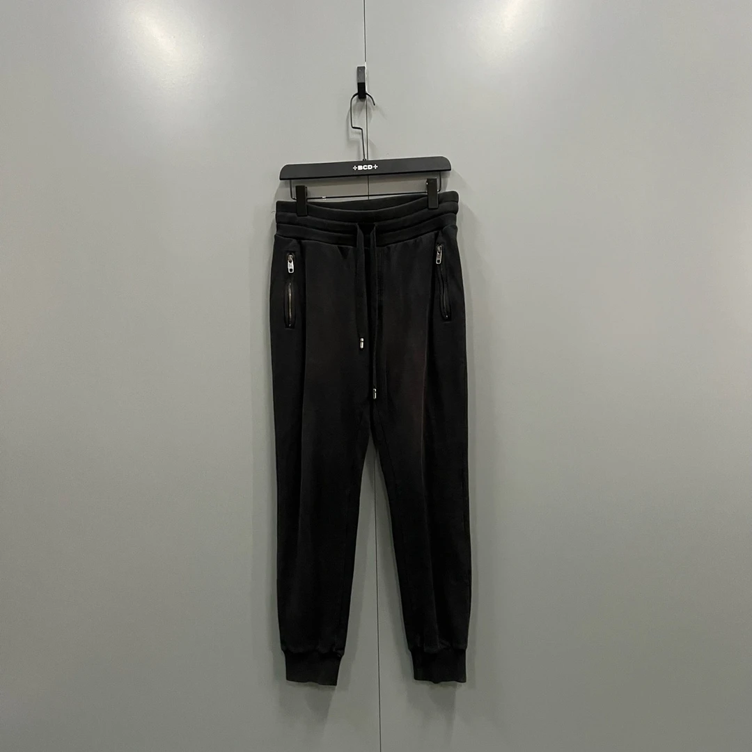 95新 maje c617 DG 黑色抽绳卫裤 46码 204297