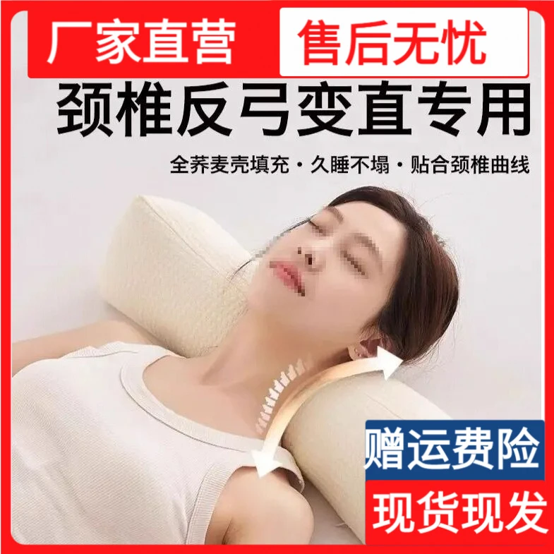 颈椎严重专用枕 三棱护颈荞麦 透气 颈椎立体多功能枕助眠成人