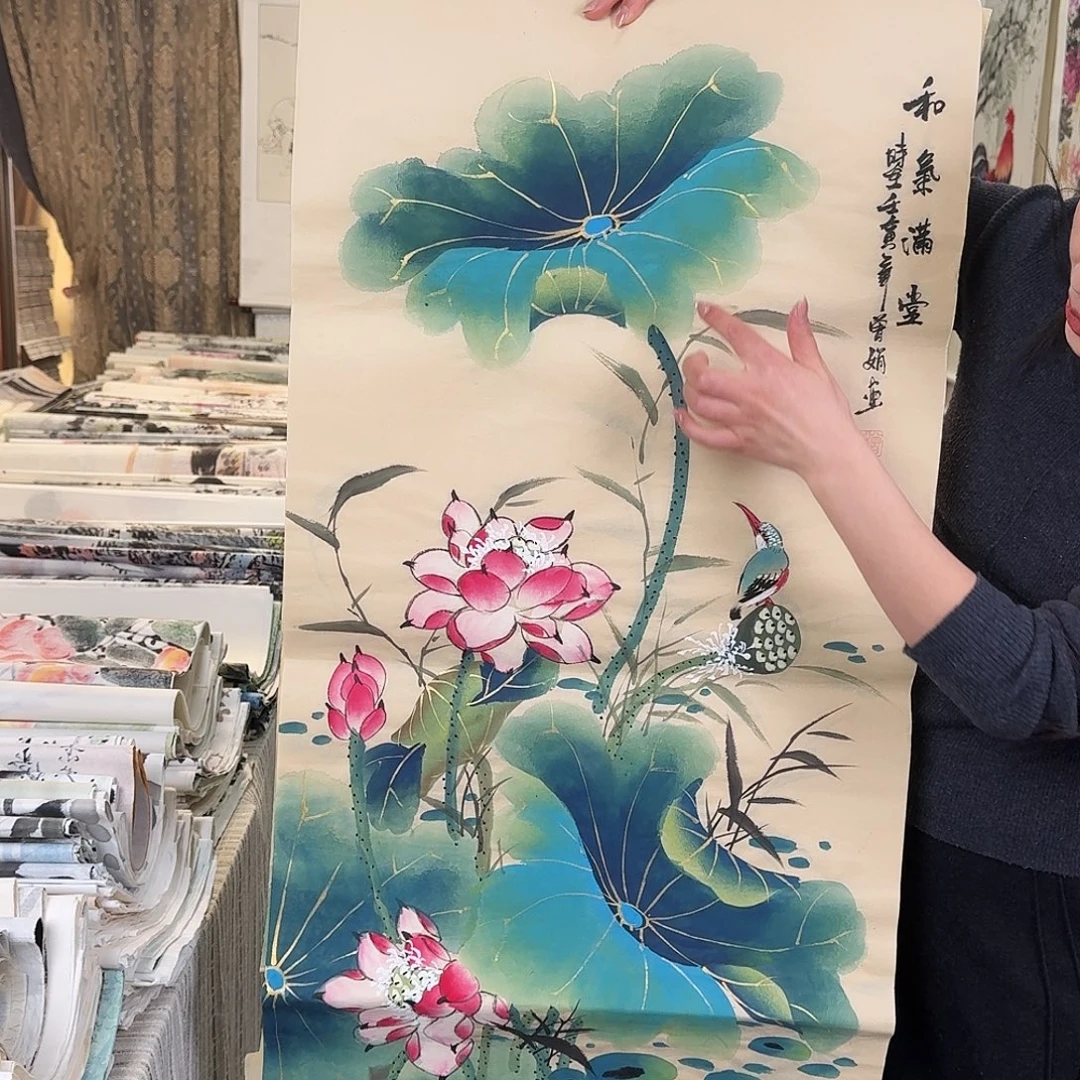 纯手绘国画作品好看三尺
