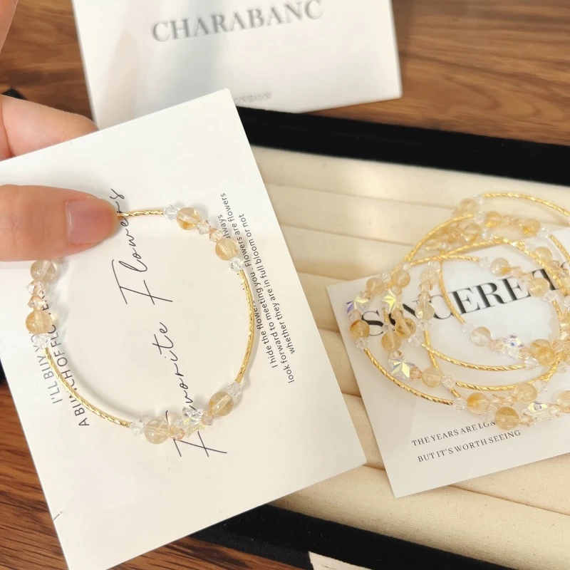 X670[星光]黄塔晶华子手链高端轻奢手串多样性发一