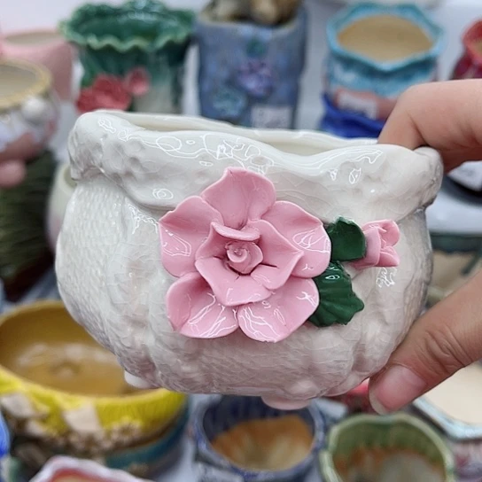 红陶多肉绿植陶瓷花盆