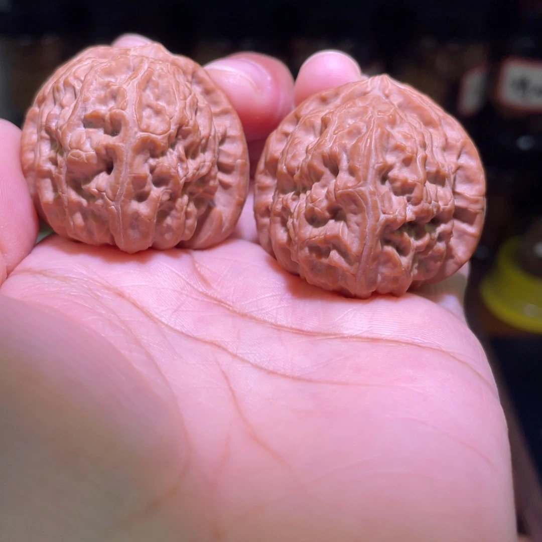 把件文玩核桃三角白