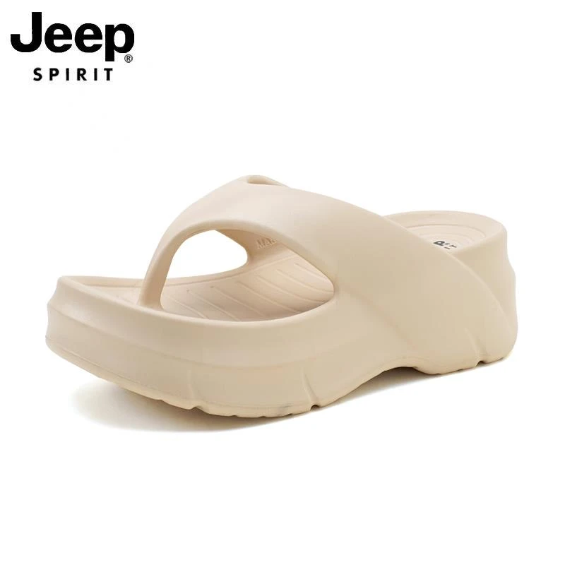 JEEP SPIRIT吉普女士厚底人字拖夏季外穿沙滩凉拖踩屎感防滑拖鞋
