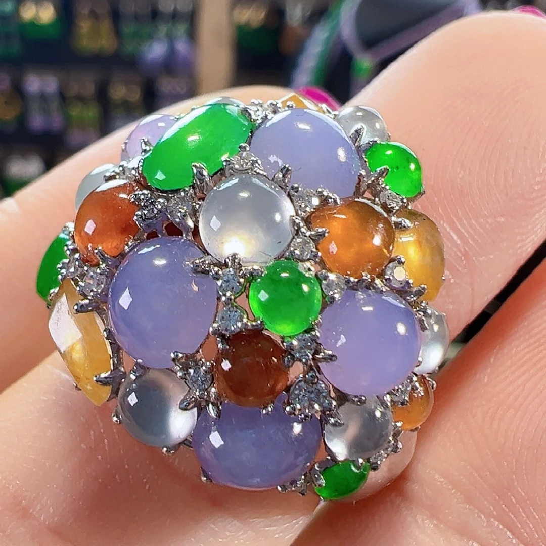 翡翠18K金镶嵌戒指签收后24小时鉴赏期