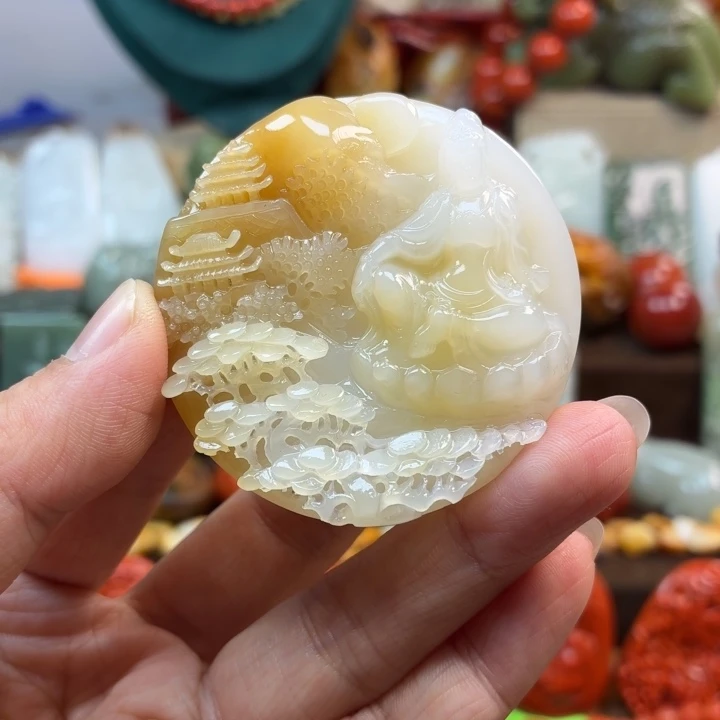 和田玉未镶嵌颈饰