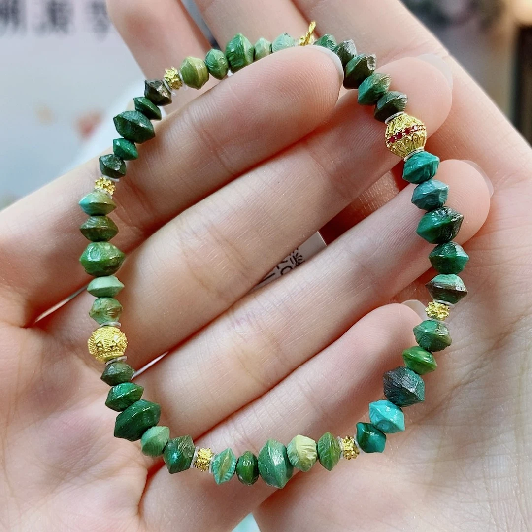 银S925镀金镶嵌绿松石珠宝奇石