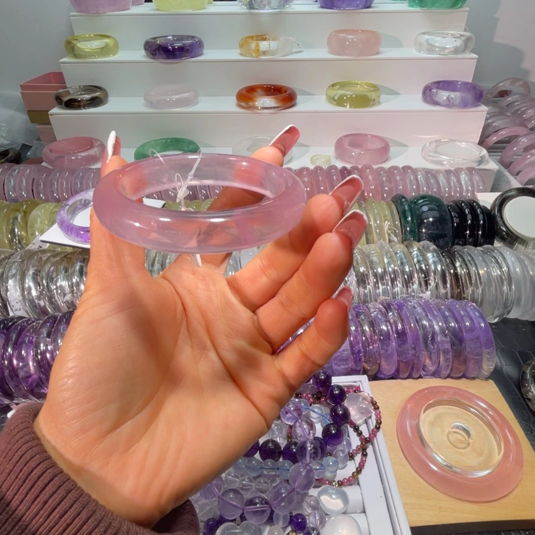 手镯未镶嵌水晶手镯55.7圈口13号