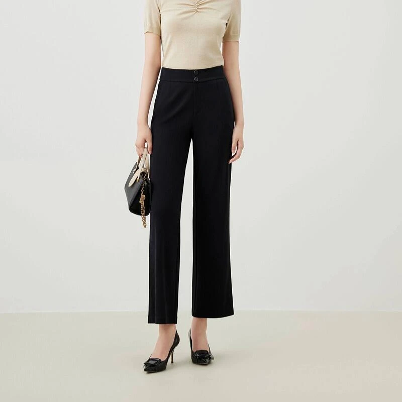 休闲通勤时尚气质黑色裤子ZV02208