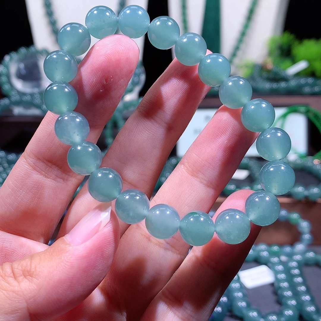 翡翠未镶嵌手链天然a货翡翠手串9.8