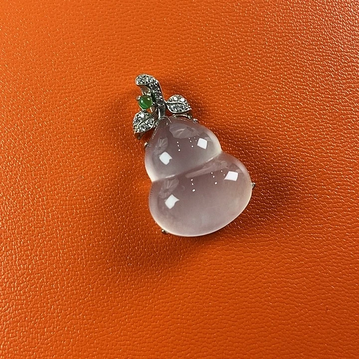 石英质玉银S925镶嵌颈饰