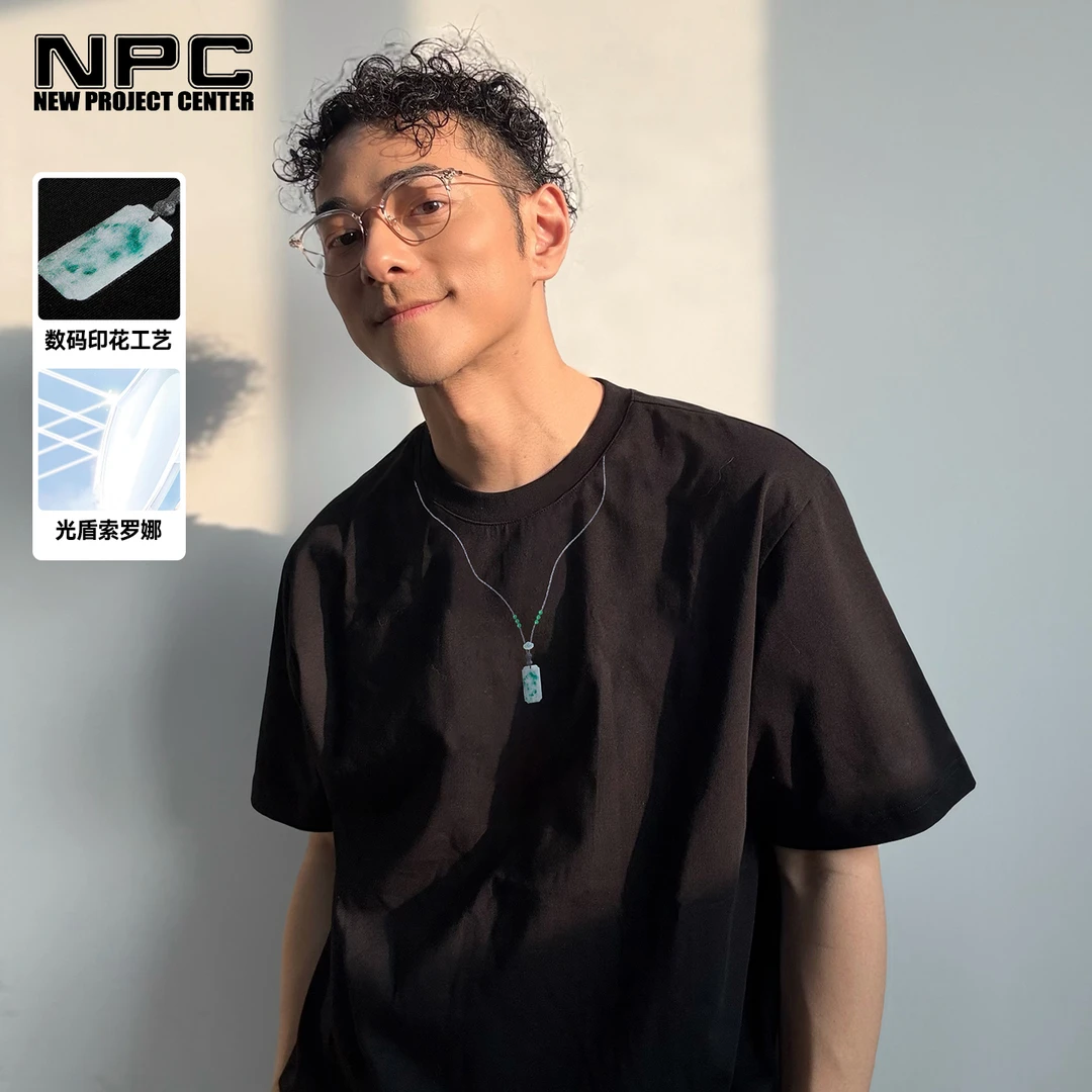 NPC潮牌复古仿【玉坠挂牌】印花短袖T恤男索罗娜夏季新款NP56TE86