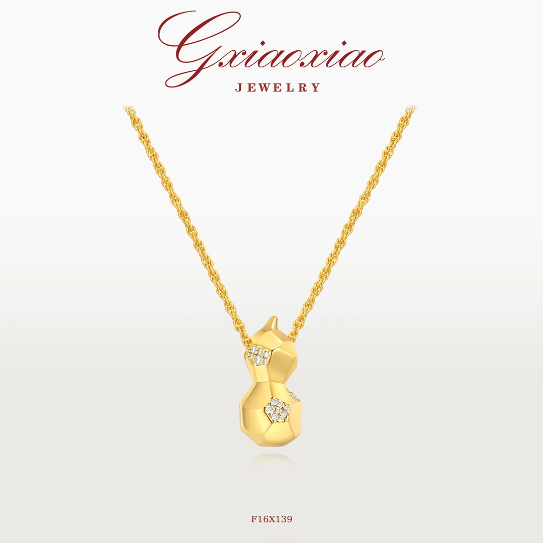 G XIAOXIAO 【棱光福禄】气质时尚百搭中式葫芦项链 F16X139