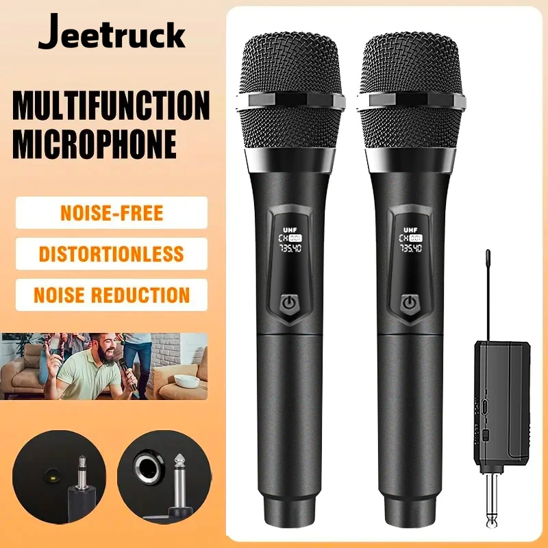 无线话筒唱K歌户外广场舞音响U段直播麦克风一拖二家庭唱歌