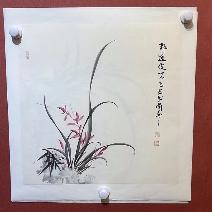 国画听兰老师花鸟