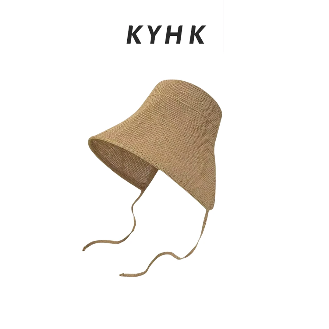 KYHK时尚休闲百搭草编文艺沙滩帽250419
