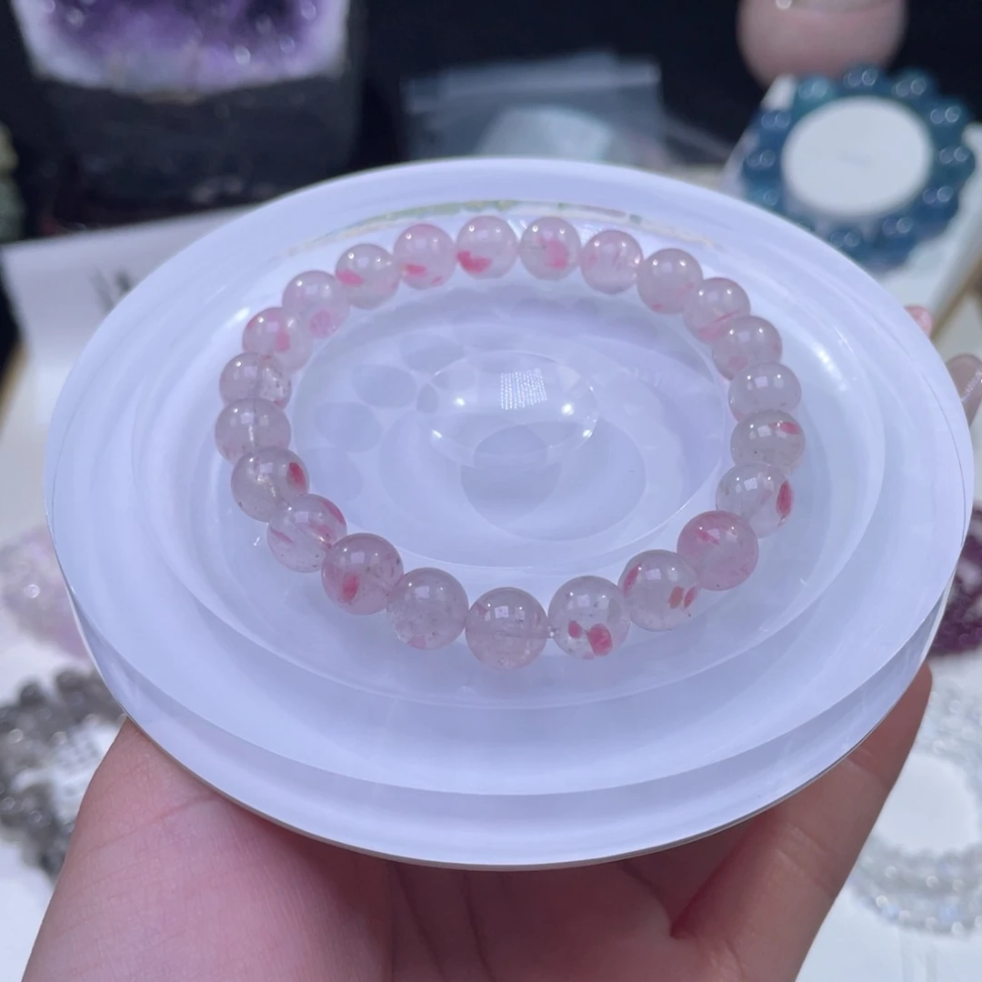 未镶嵌手链水晶玉化蔷薇辉樱花雨8+22