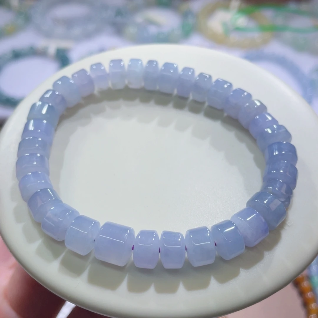 未镶嵌手链翡翠紫桶卡8