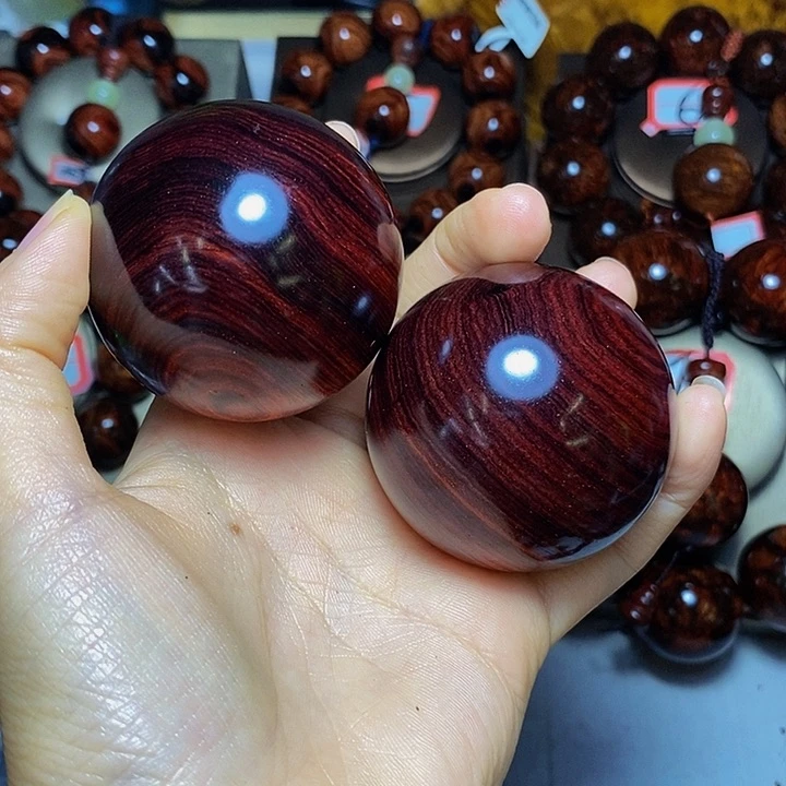 黄花梨/降香黄檀手串/手链感*紫油梨油性好好看球