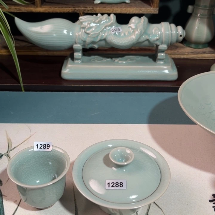 寒***桥汝瓷1288，1289 青鸾汝瓷汝州发货