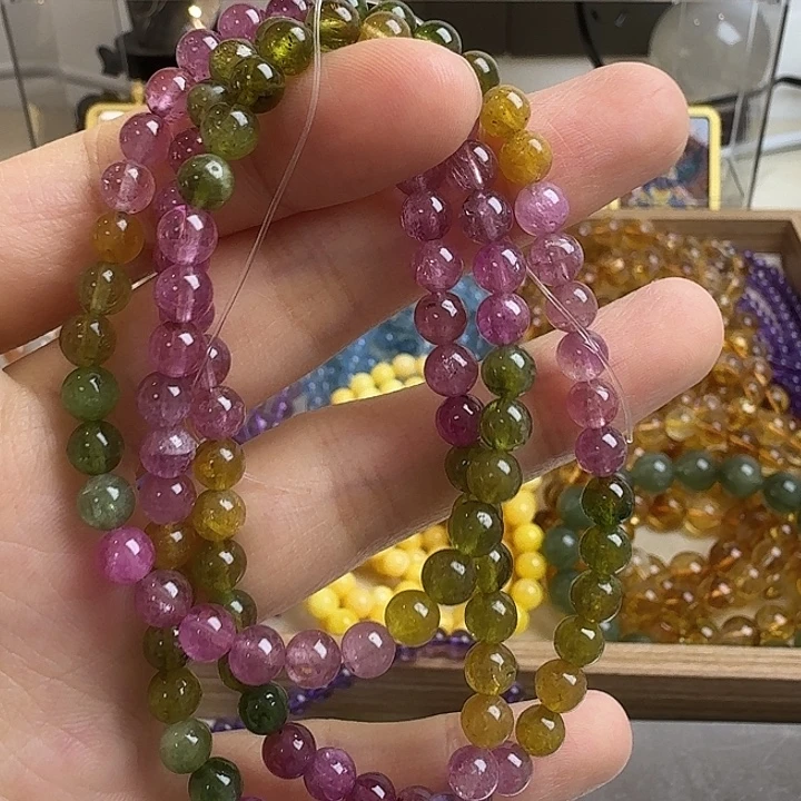 碧玺手链未镶嵌矿坑