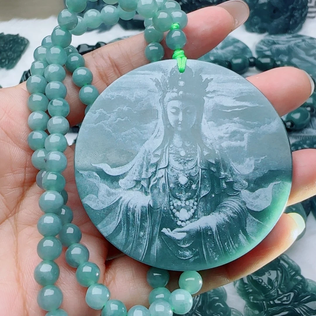 颈饰未镶嵌翡翠多样性发货天然的A货翡翠