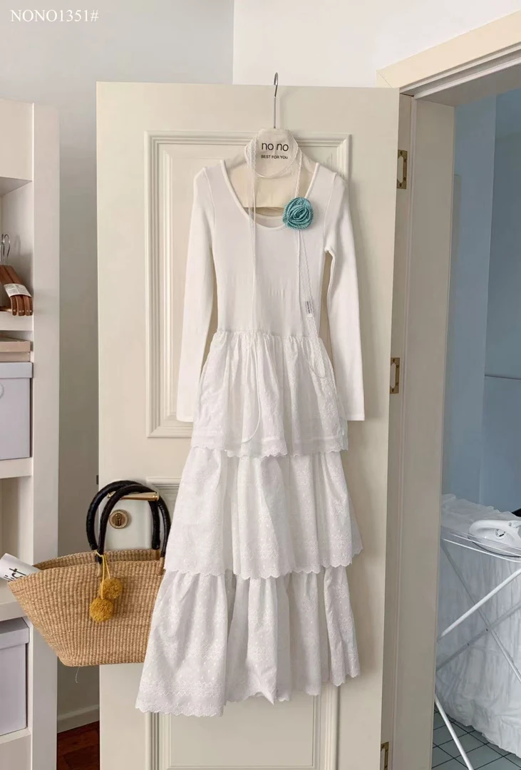 NONO（9NO1351#) 白月光温柔蛋糕长裙连衣裙 9-218