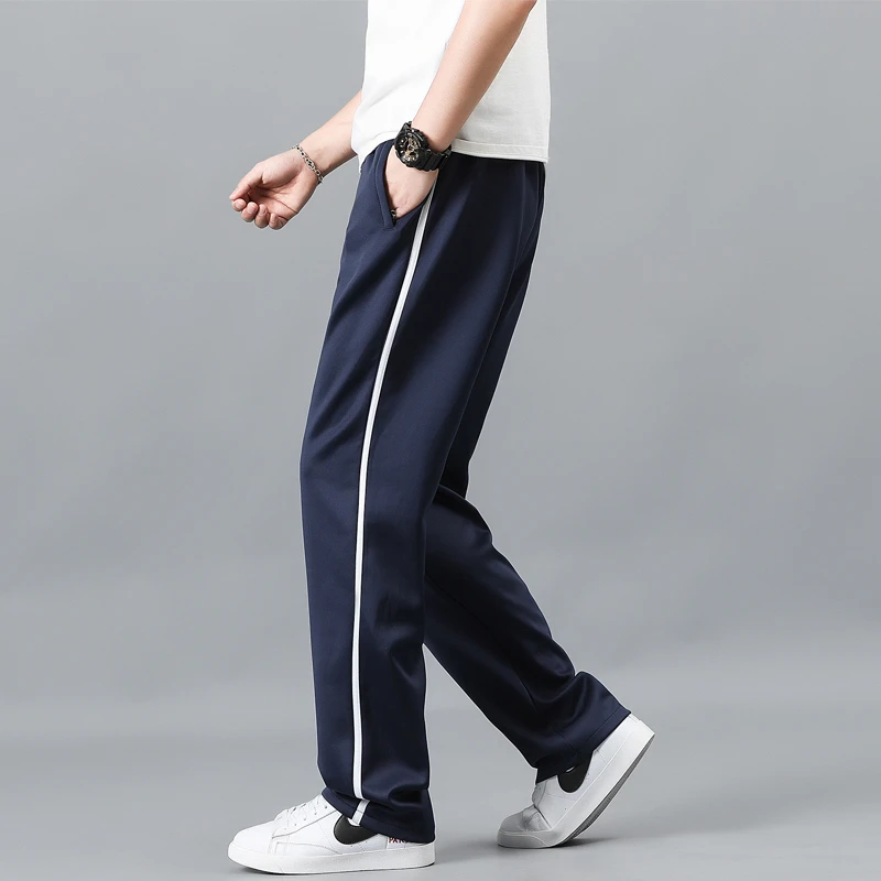 【一条杠】校服裤子春秋款南韩丝宽松高腰