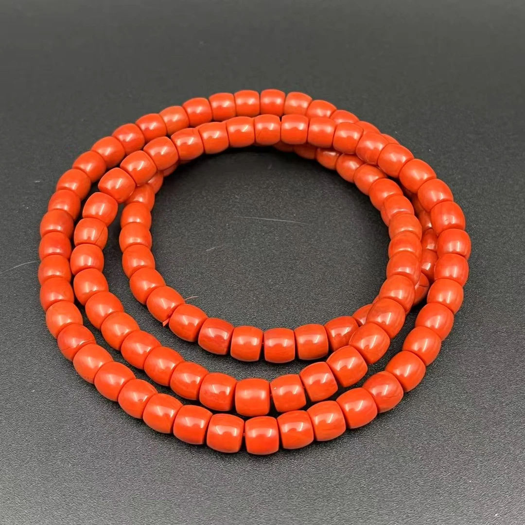 精品南红108颗桶珠K7手串