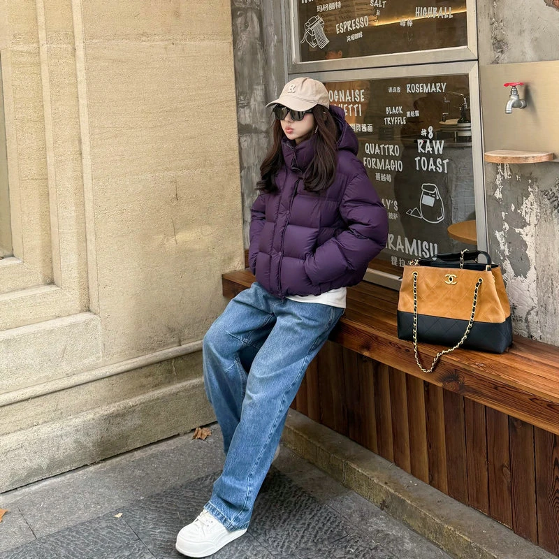 【毛老板】2025新95鹅绒服肯豆拼色泡芙羽绒服6116