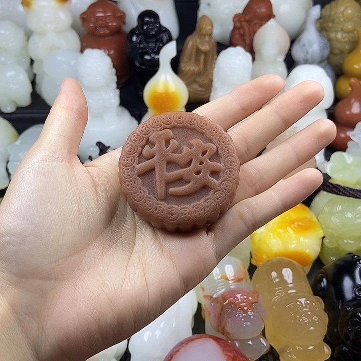 无花朵原石雕刻把件