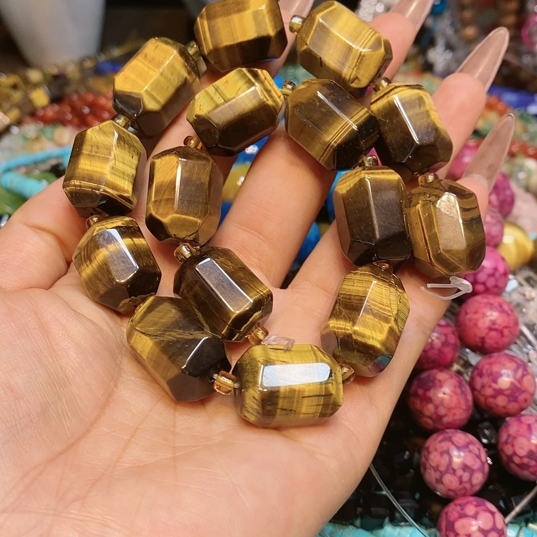 玛瑙/玉髓散珠天然A货黄虎眼到手2颗