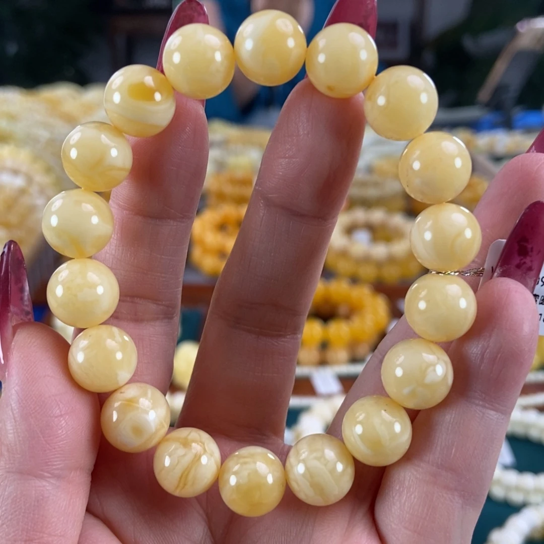 琥珀未镶嵌珠宝奇石11圆珠14.12