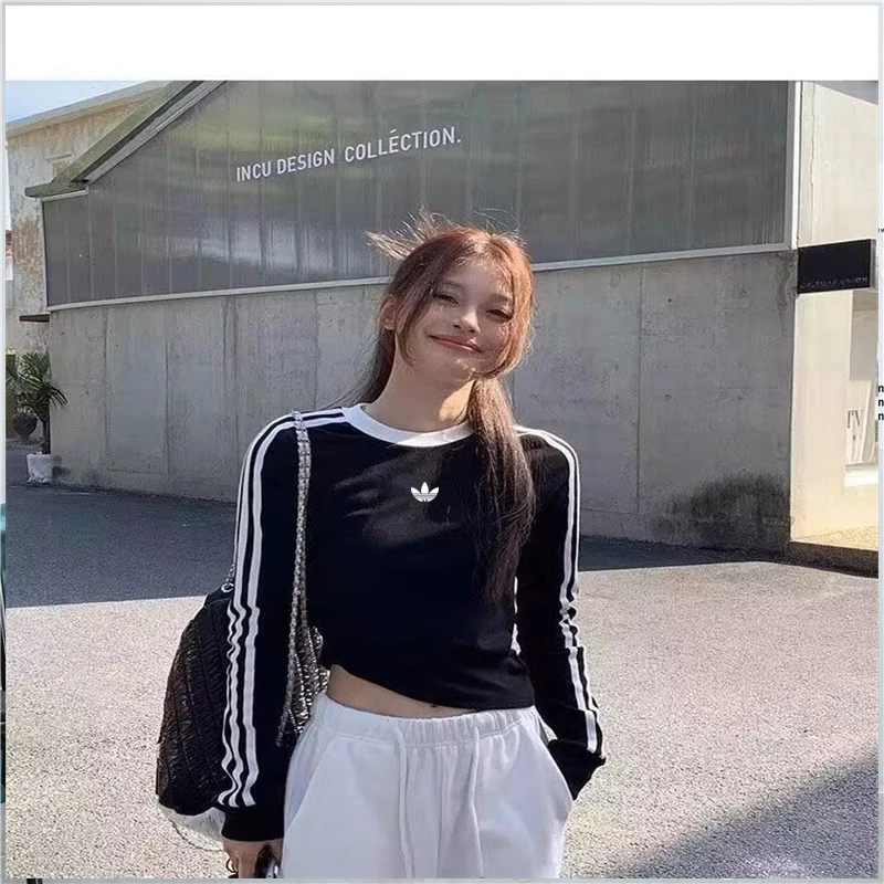 【奥莱撤柜清仓】长袖圆领t恤打底衫女士生