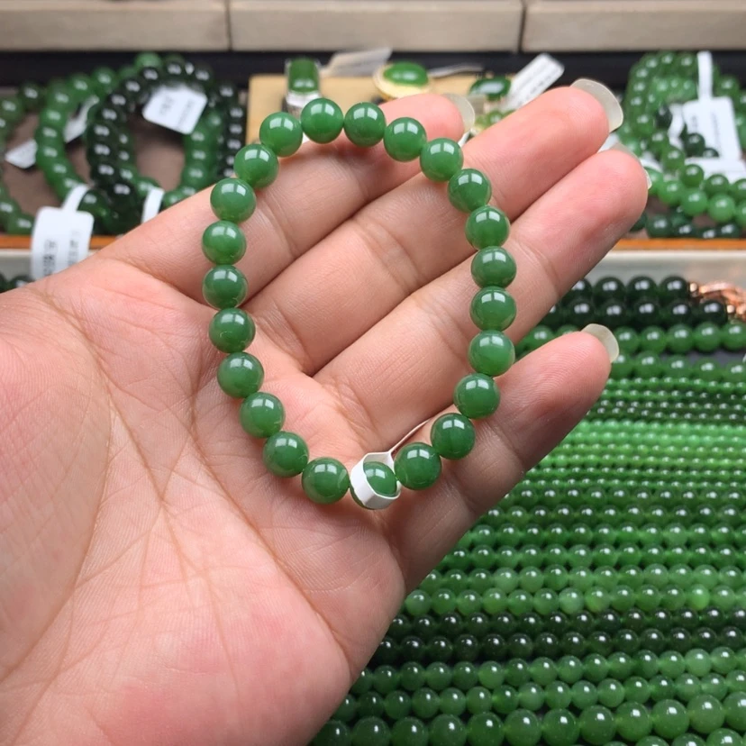 【闪购商品】未镶嵌手串和田玉（碧玉）卡8