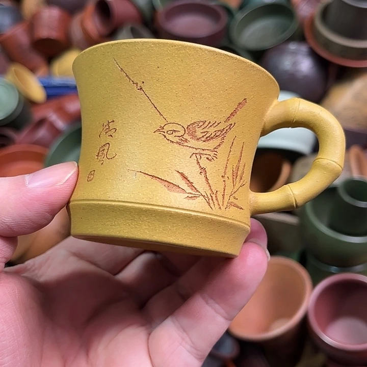 紫砂茶杯全手工紫砂主人杯