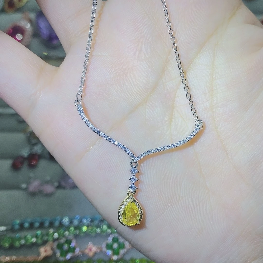 【闪购商品】托帕石耳饰银S925镶嵌