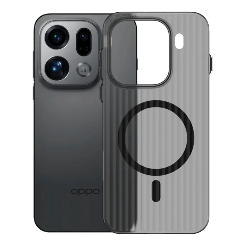 瓦楞磁吸适用oppofindx9手机壳findx9pro新款硬壳磨砂磁吸保护套