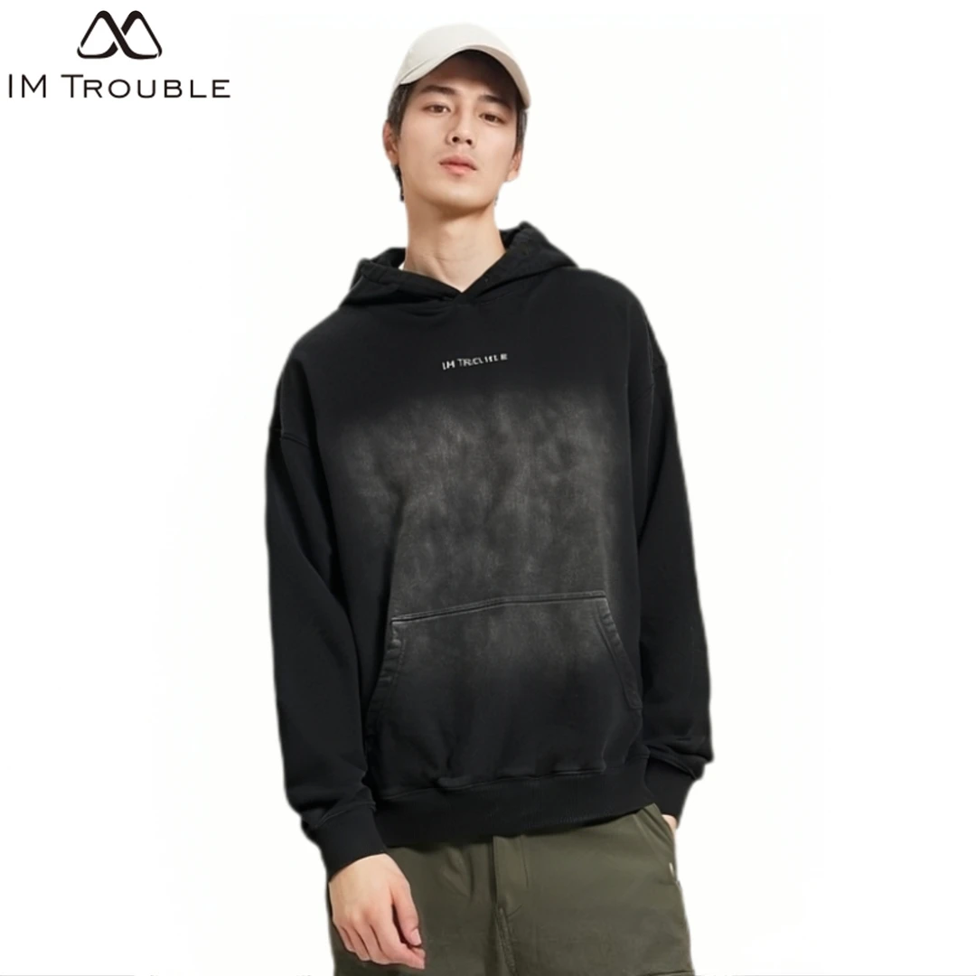 IM TROUBLE麻烦来了 25春季 CLASSIC TROUBLE 基础刺绣款连帽卫衣