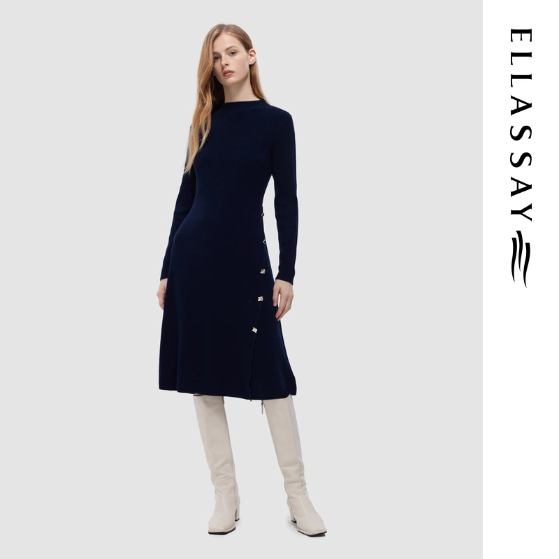 【粉丝专享】ELLASSAY歌力思女士针织洋装EWD344M03100