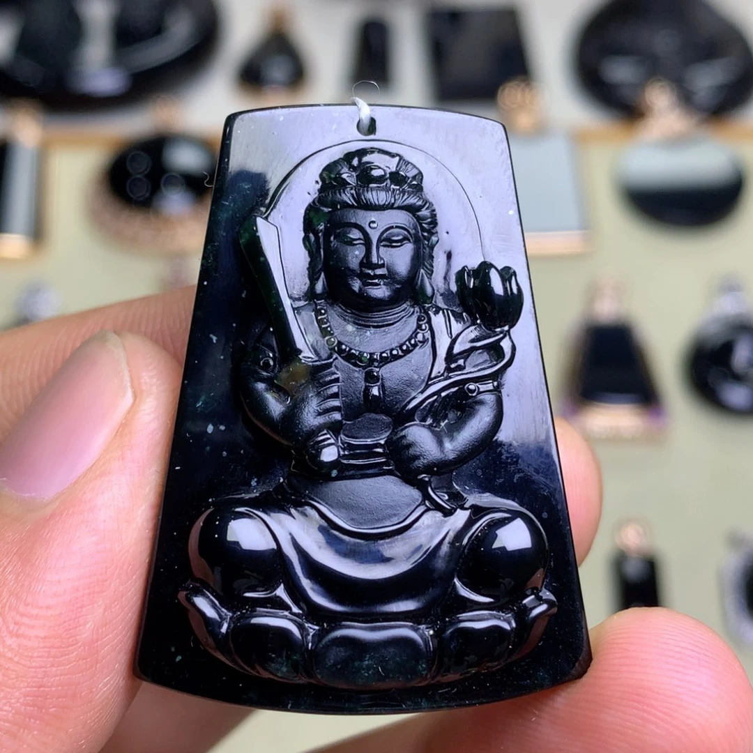 颈饰未镶嵌翡翠墨翠虚空