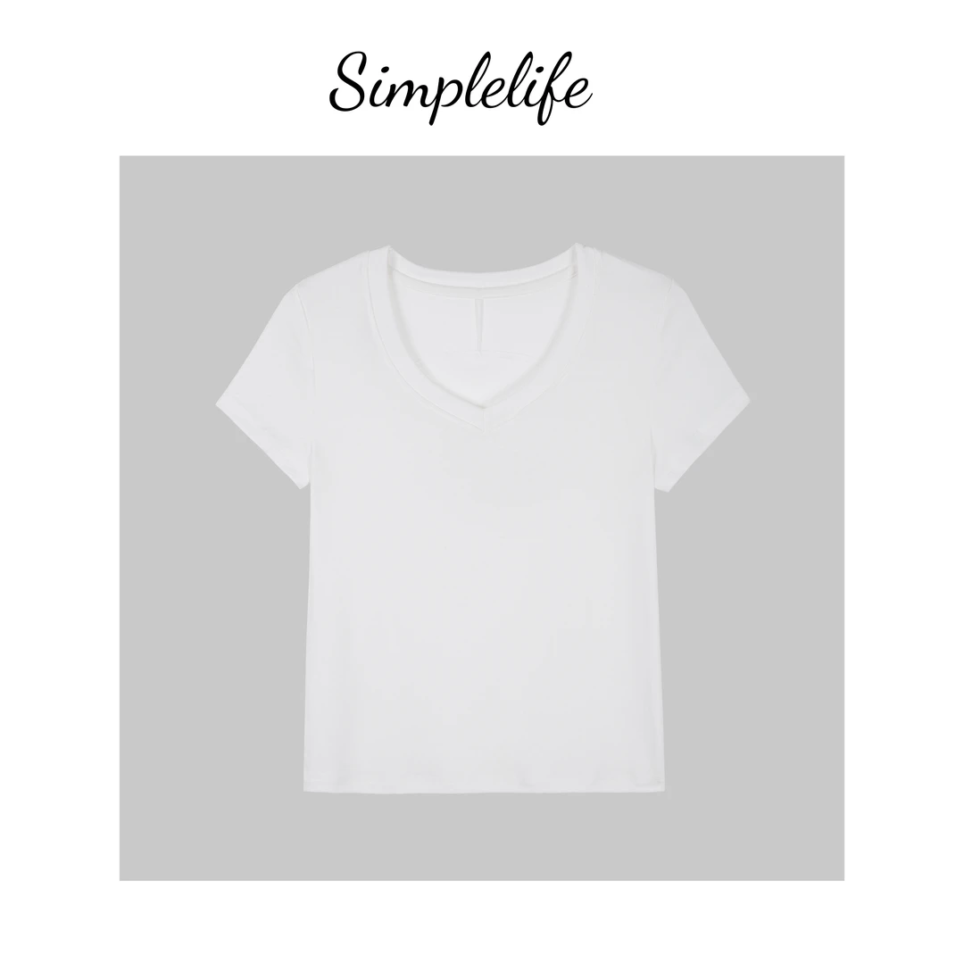 Simplelife-【极简主义】优雅永不过时！法式V领天丝亚麻短袖