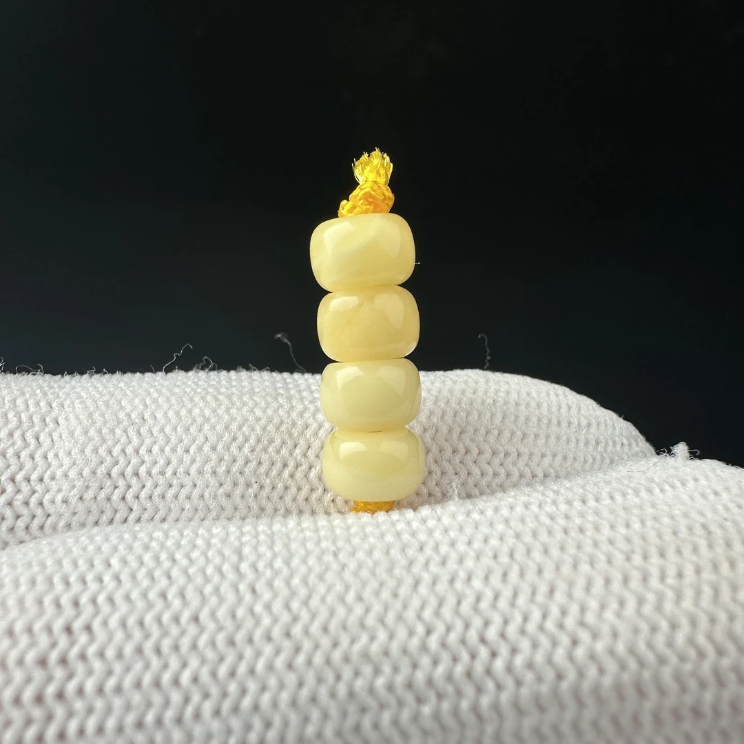 K3578天然原矿蜜蜡 隔珠6.3mm支持复检假一罚十