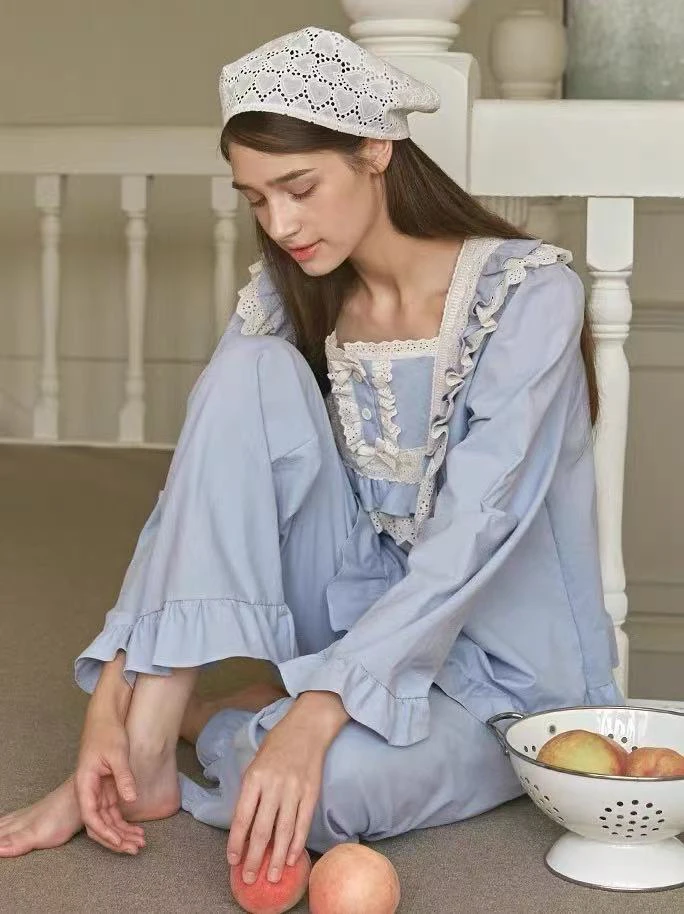 延吉优佰家/韩国UL家棉质新款上下分体套装 25104