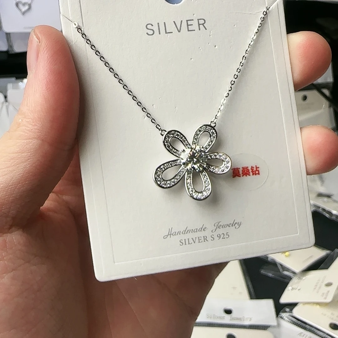 吊坠925银合成碳硅石